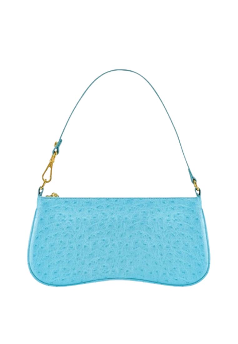 Eva Shoulder Bag - Lake Blue Ostrich