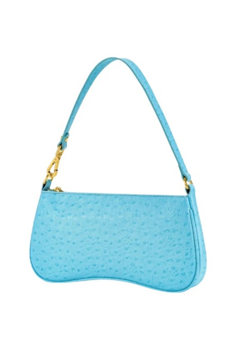 Eva Shoulder Bag - Lake Blue Ostrich