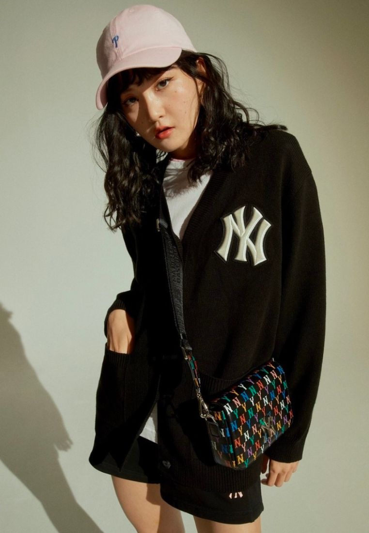 Monogram Rainbow Hoodie Bag NY YANKEES black