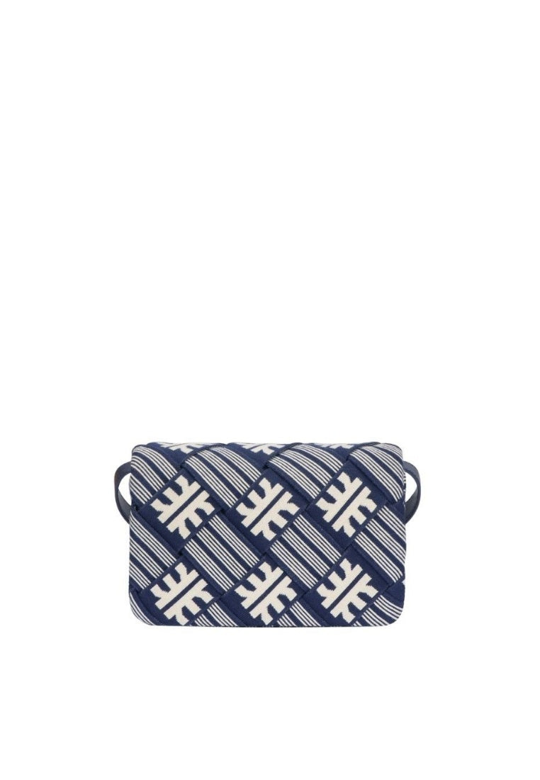 FEI Maze Jacquard Knit Cossbody Bag - Navy
