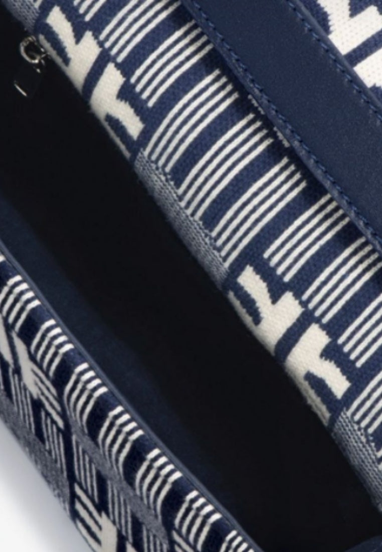 FEI Maze Jacquard Knit Cossbody Bag - Navy