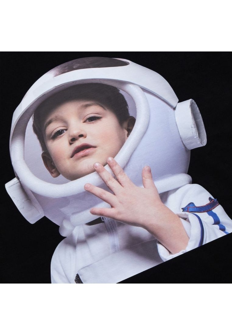 Baby Face Short Sleeve T-Shirt Black Astronaut