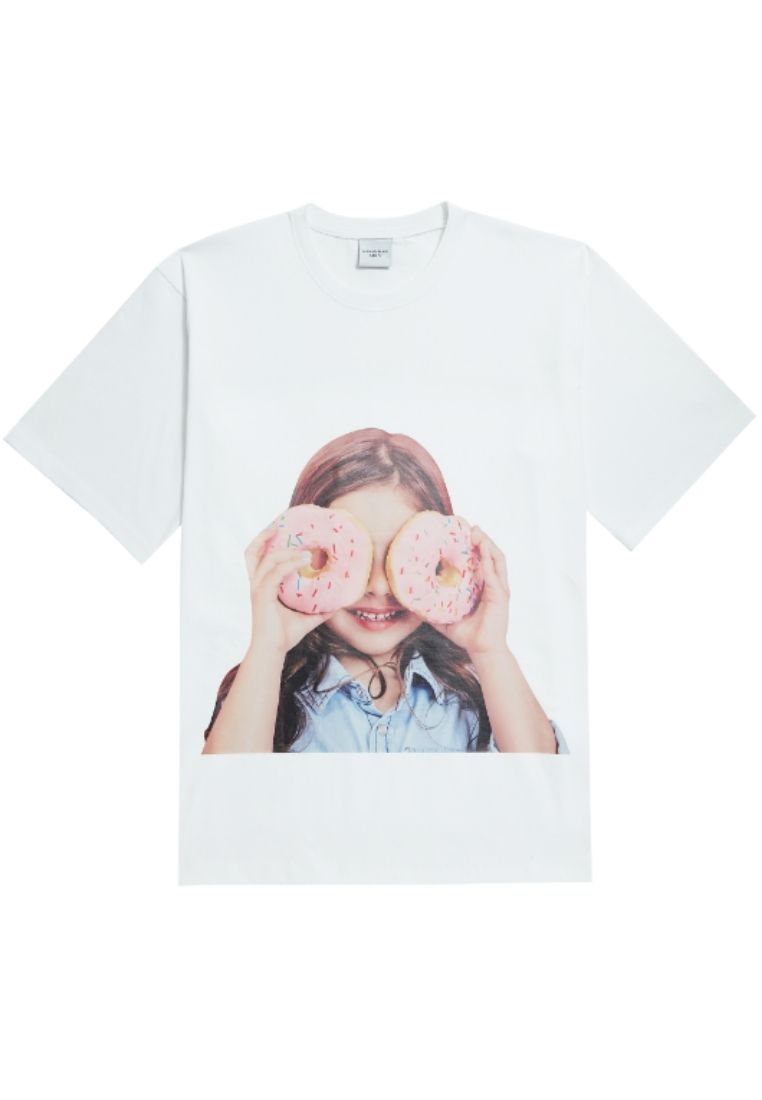 Baby Face Short Sleeve T-Shirt White Donuts 3