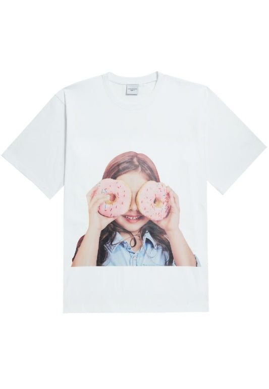 Baby Face Short Sleeve T-Shirt White Donuts 3