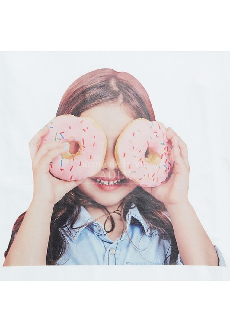 Baby Face Short Sleeve T-Shirt White Donuts 3