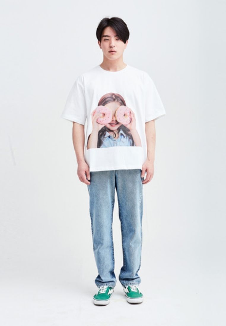 Baby Face Short Sleeve T-Shirt White Donuts 3