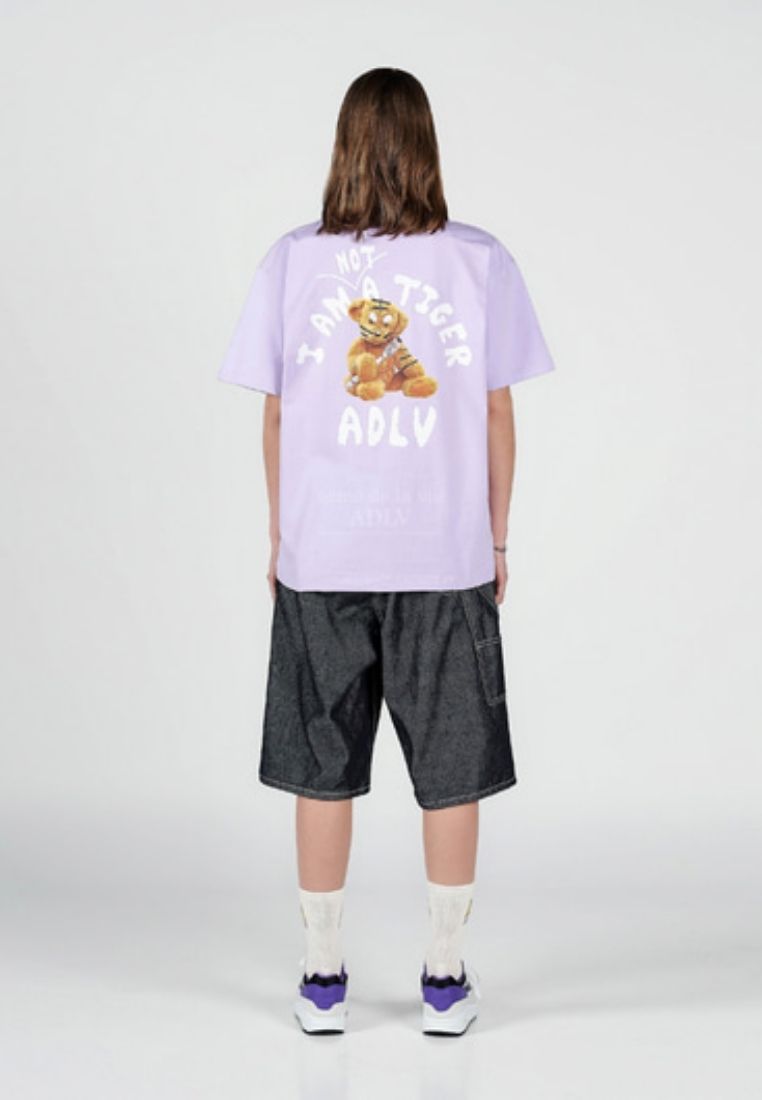 T-Shirt Tiger Teddy Bear Doll Light Purple