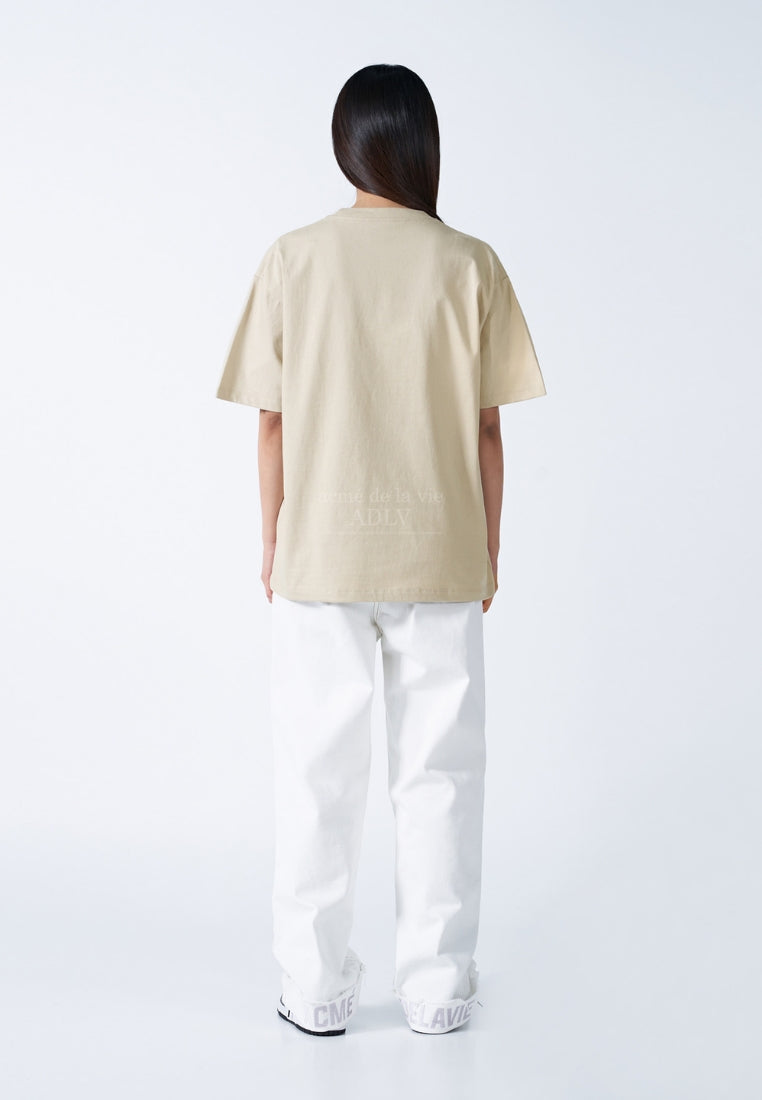 Teddy Bear Doll Friends Short Sleeve T-Shirt Beige