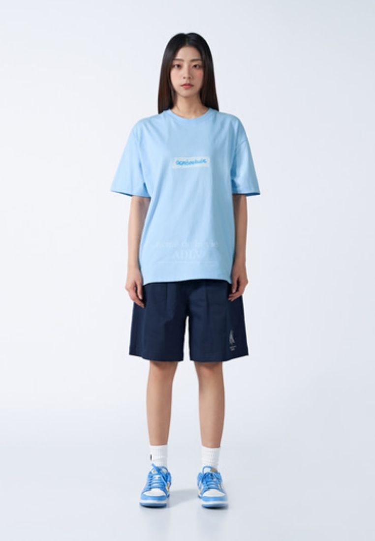 Teddy Bear Doll Collage Short Sleeve T-Shirt Sky Blue