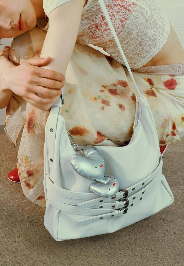 Trio Belt Mug Bag L Nappa Ivory