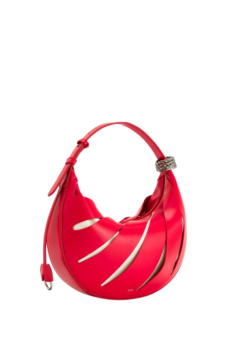 Jana Hollow Out Shoulder Bag - Red