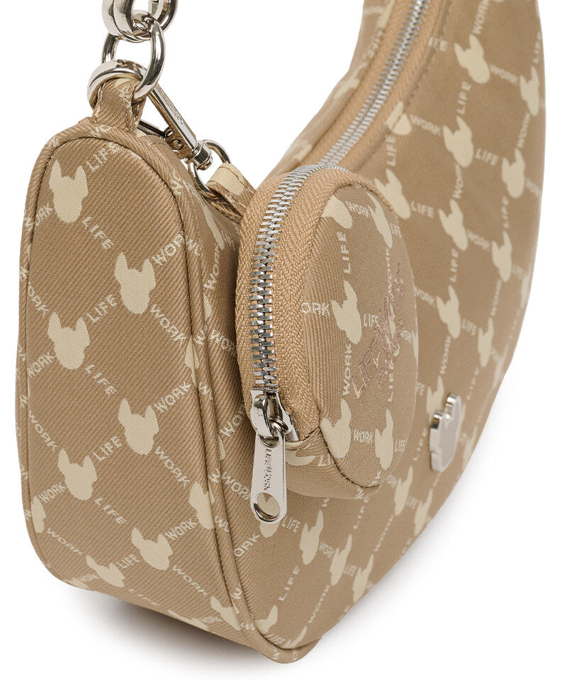 Classic Radogram Hobo Bag Pattern Brown