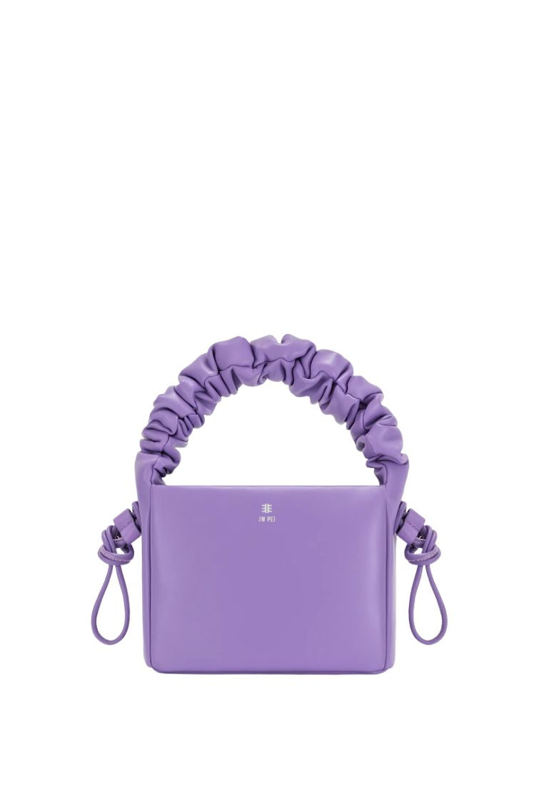Rylee Pleated Drawstring Top Handle Bag - Lavender Purple