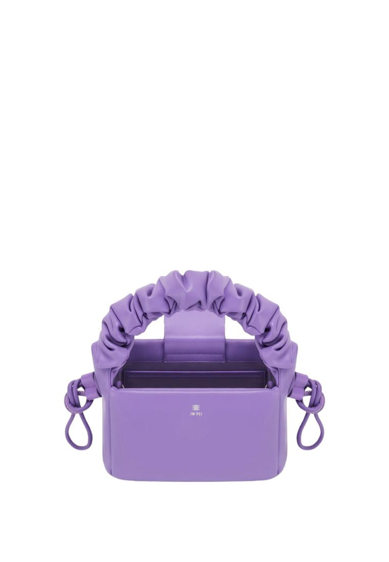 Rylee Pleated Drawstring Top Handle Bag - Lavender Purple