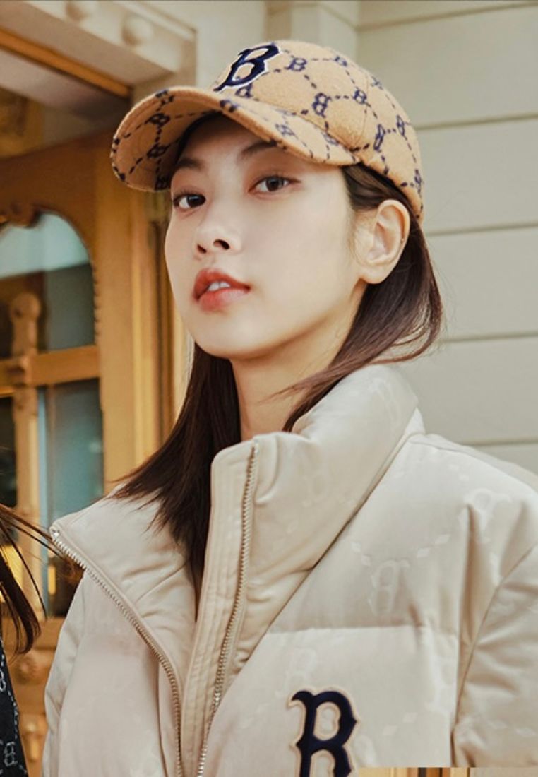 Dia MONOGRAM Wool Structured Ball Cap BOSTON REDSOX beige