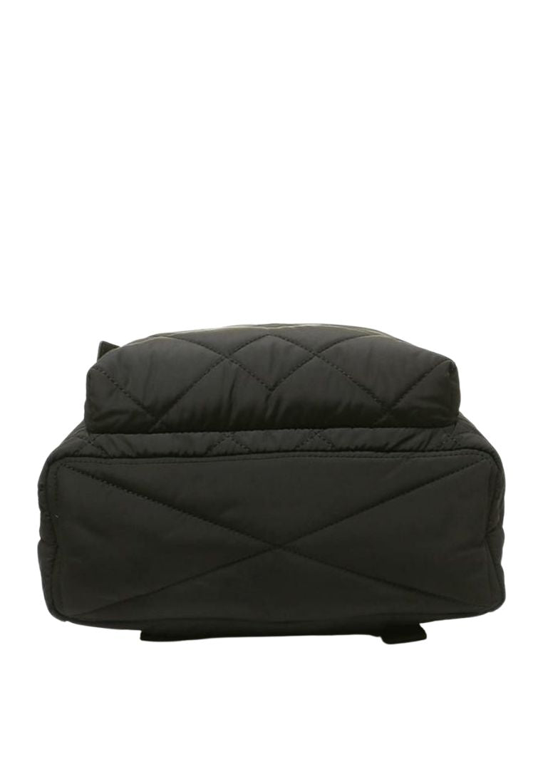 Quilted Nylon Backpack Black
