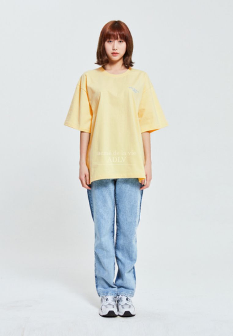 Basic Short Sleeve T-Shirt 2 Light Yellow