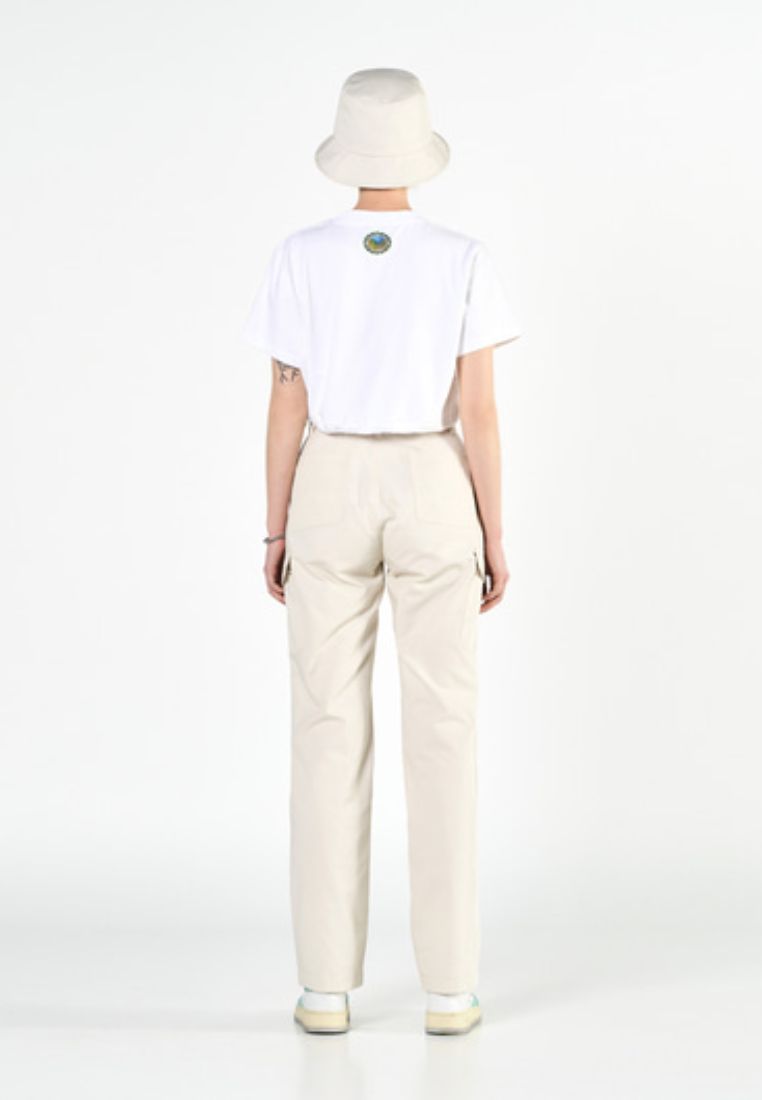 GREENERY ARTWORK CROP TOP Short Sleeve T-Shirt White