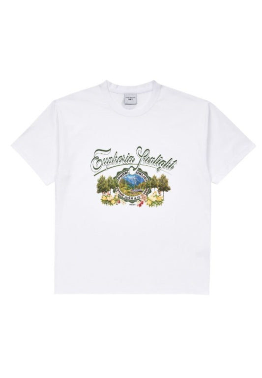 GREENERY ARTWORK BASIC Short Sleeve T-Shirt White