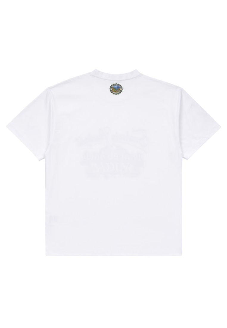 GREENERY ARTWORK BASIC Short Sleeve T-Shirt White