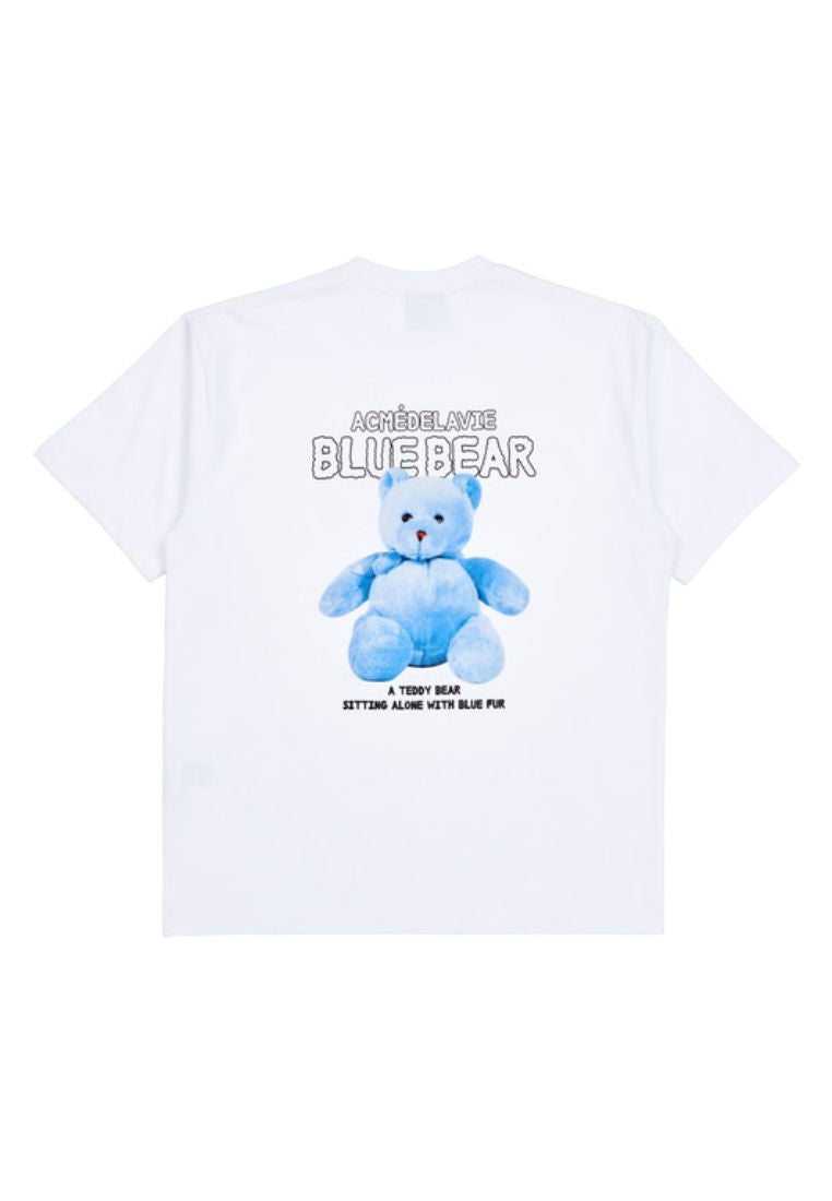 BLUE TEDDY BEAR Short Sleeve T-Shirt White