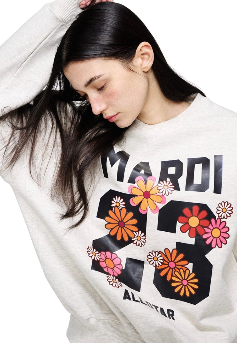 Sweatshirt Numero 23 Oatmeal Black