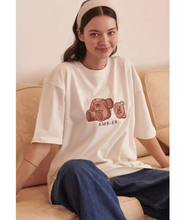Overfit T-Shirt Oops Bear New