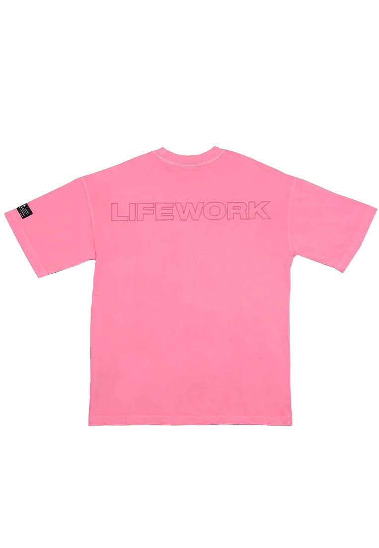 Pigment Embroidery T-Shirt Pink