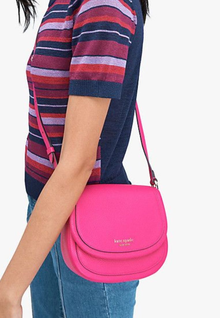 Roulette Small Saddle Bag Anemone Pink