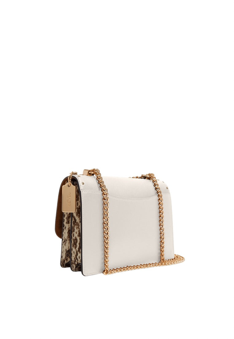 Klare Crossbody In Signature Canvas With Rivets Light Khaki Multi
