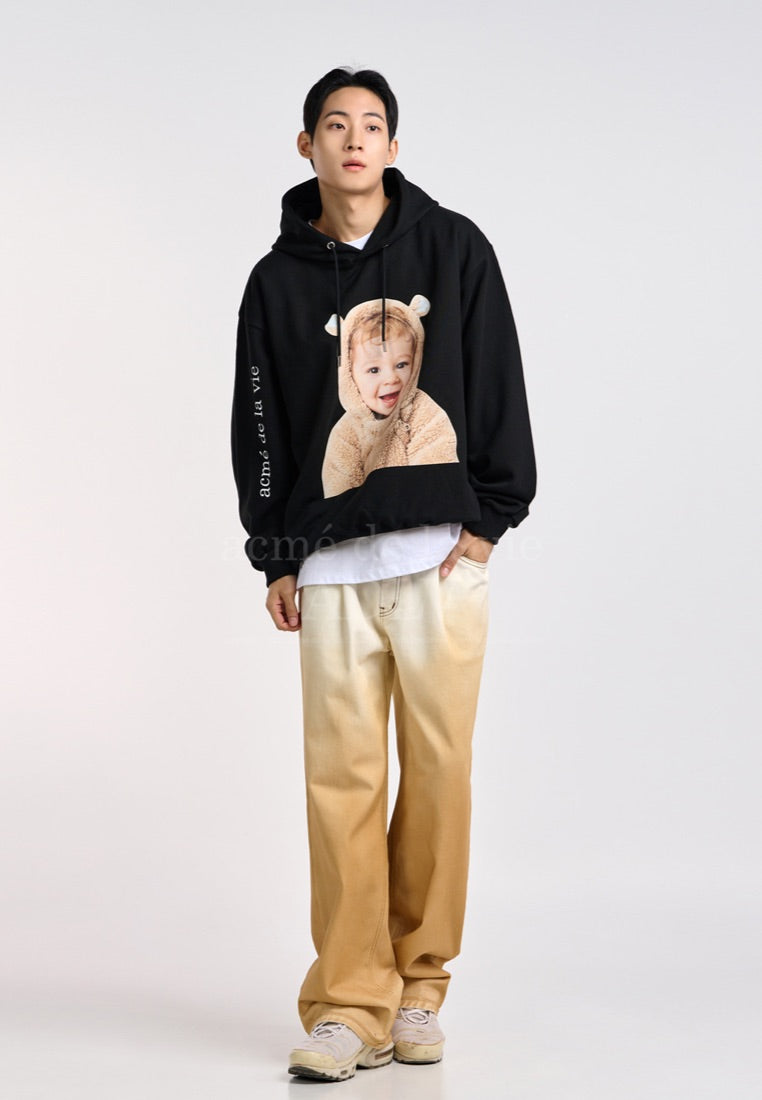 Baby Face Hoodie Black Bear Doll