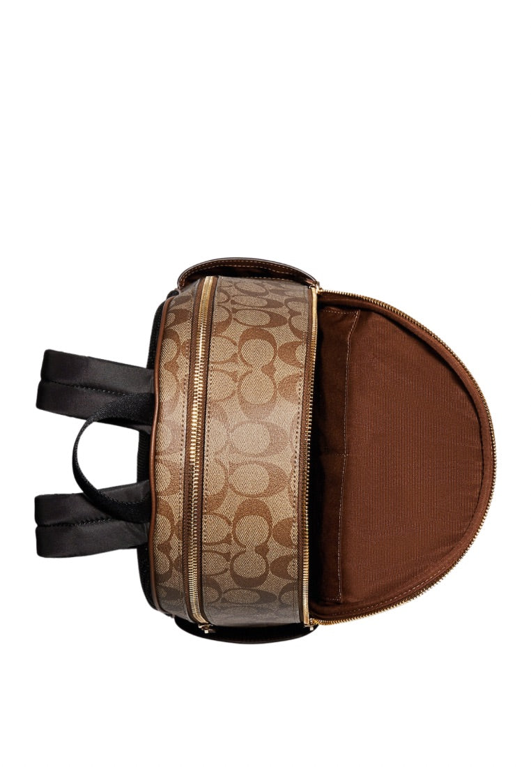 Court Backpack In Signature Canvas Khaki Saddle 2