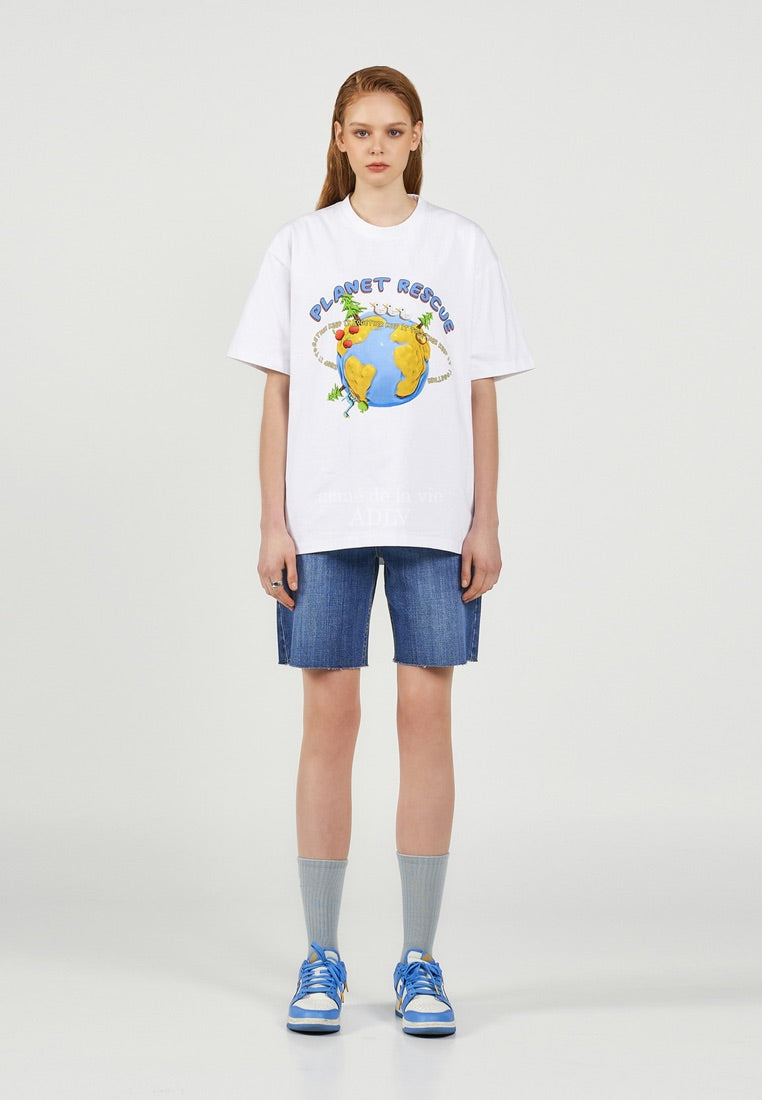 Jelly Globe Short Sleeve T-Shirt White