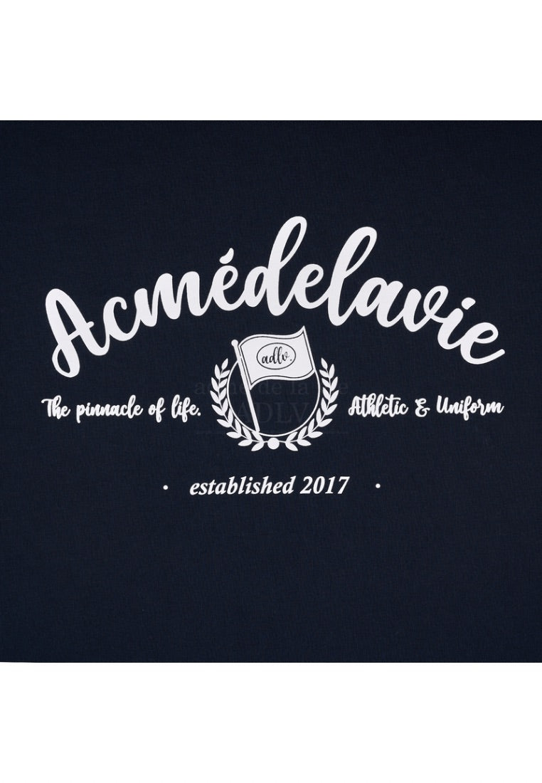 Script Flag Logo Short Sleeve T-Shirt Navy