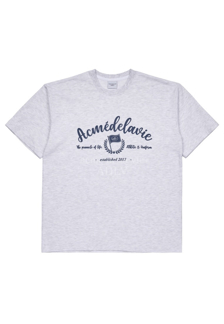 Script Flag Logo Short Sleeve T-Shirt Melange