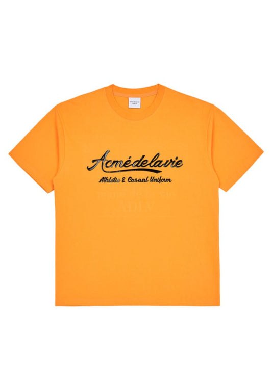 Gel Printing Logo Short Sleeve T-Shirt Orange