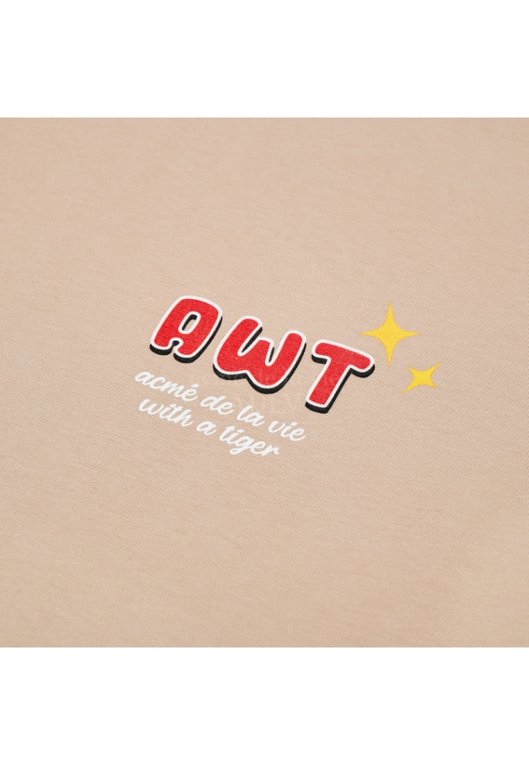 Mountain Tiger Short Sleeve T-Shirt Beige