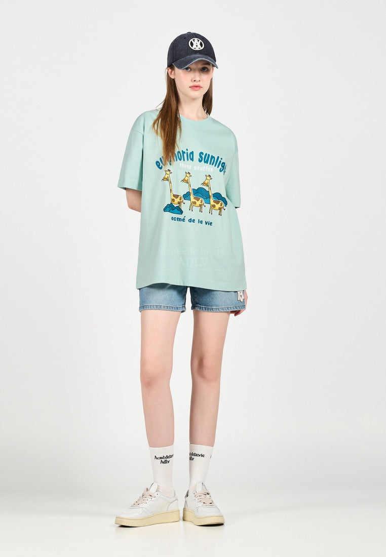 Euphoria Giraffe Short Sleeve T-Shirt Mint