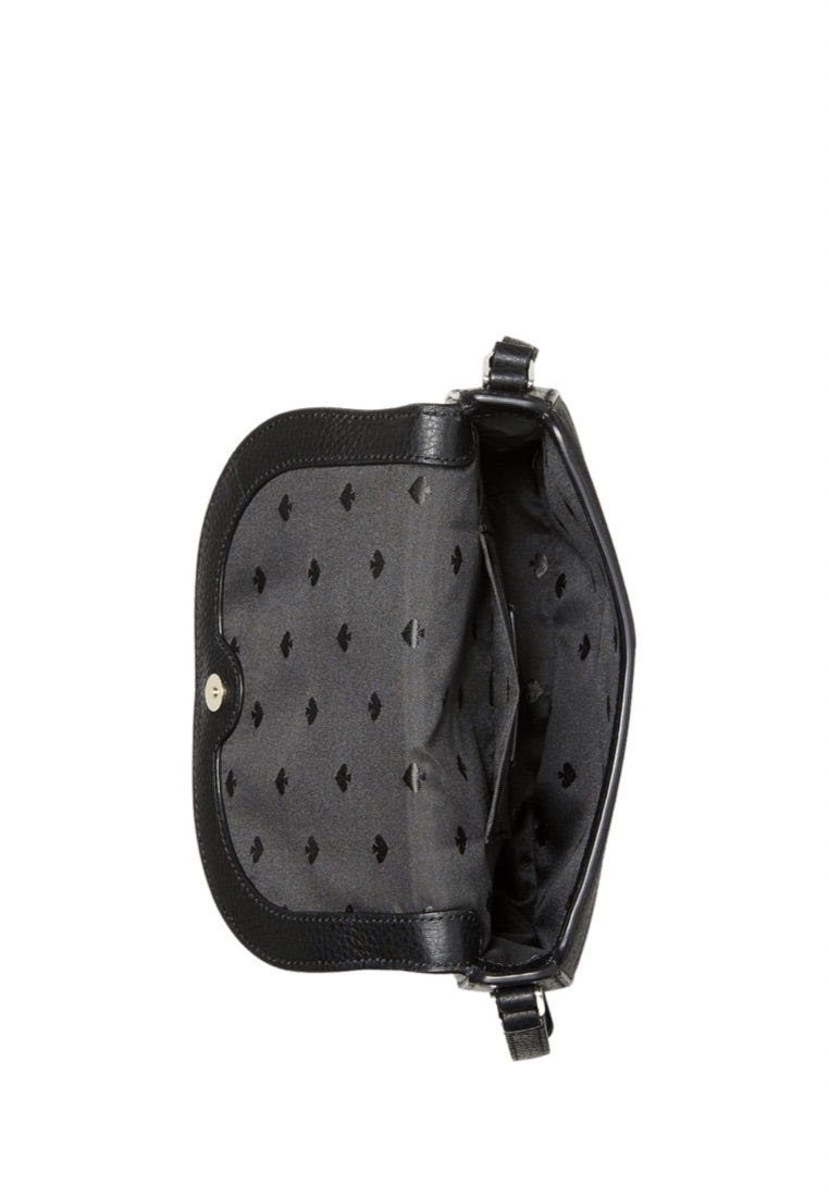 Leila Mini Flap Crossbody Black