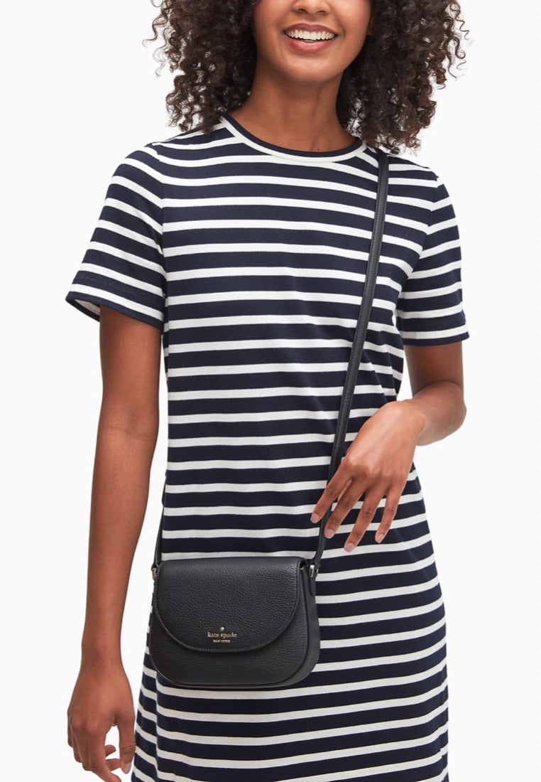 Leila Mini Flap Crossbody Black