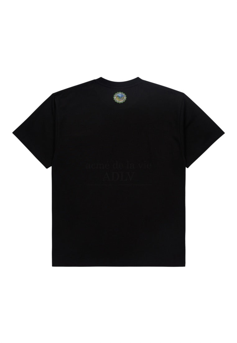 GREENERY ARTWORK BASIC Short Sleeve T-Shirt Black