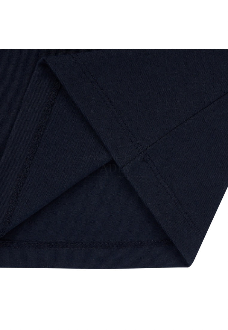 GREENERY ARTWORK BASIC Short Sleeve T-Shirt Navy