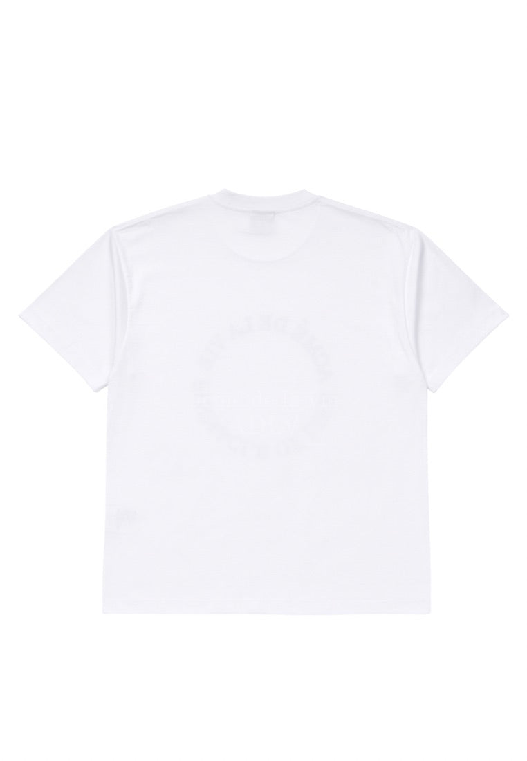 Circle Logo Artwork Basic Short Sleeve T-Shirt White