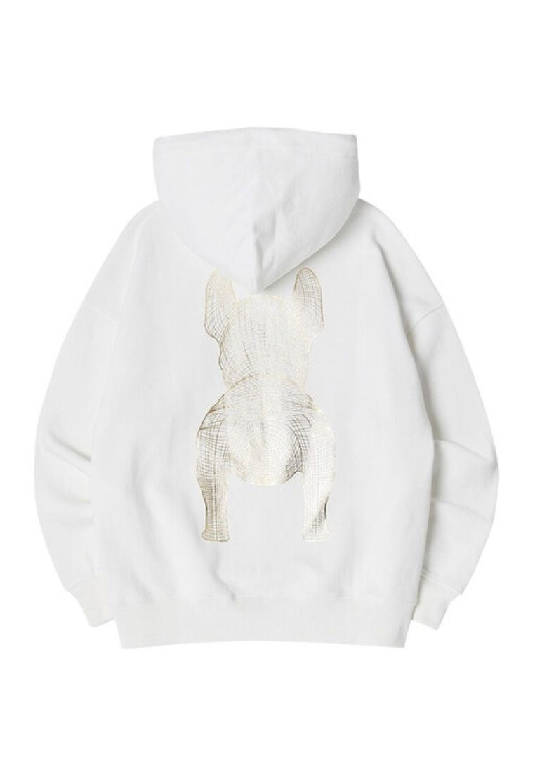 Gold Big Radog Hoodie White