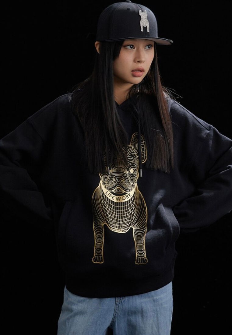 Gold Big Radog Hoodie Black