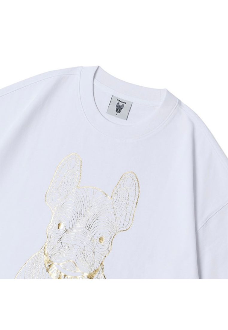 Gold Big Radog T-Shirt Pattern White