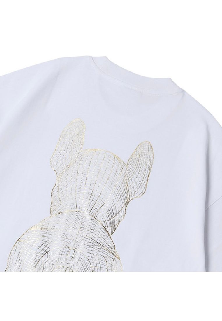 Gold Big Radog T-Shirt Pattern White