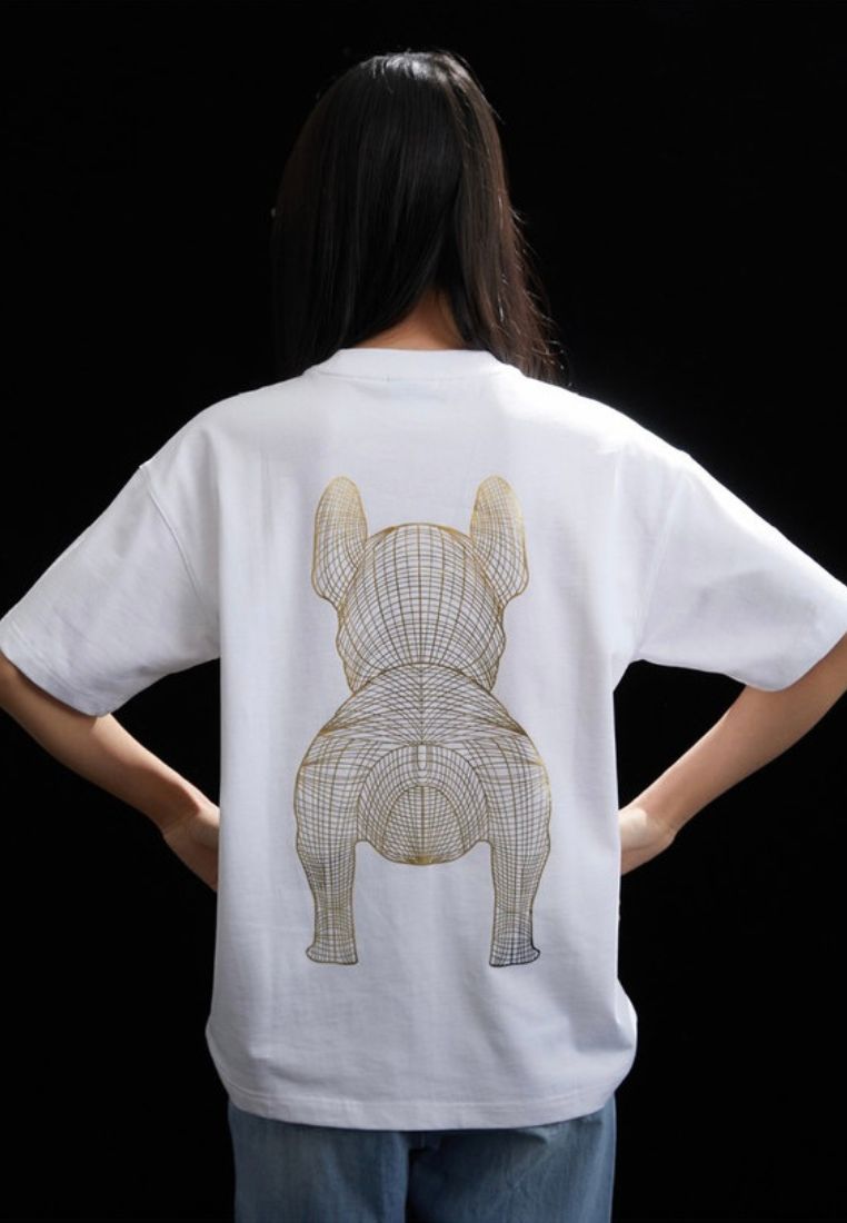 Gold Big Radog T-Shirt Pattern White