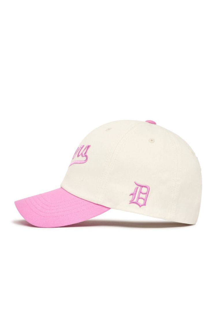 Cursive Color Block Unstructured Ball Cap DETROIT TIGERS Violet