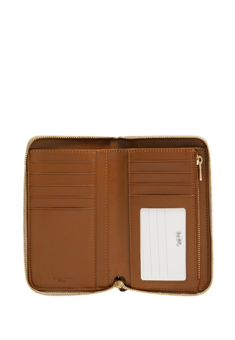 Medium Id Zip Wallet In Signature Canvas light khaki chalk